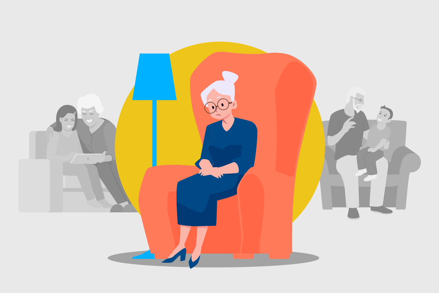 Socially isolated adults